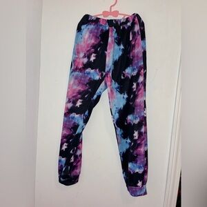 Kids Tie-Dye Jogger Pants - Blue & Purple